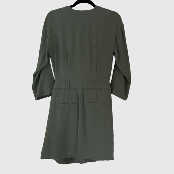 Rachel Roy Romper Style Dress Skirt Bare Midriff - Olive Green - US 6 - Picture 2 of 5